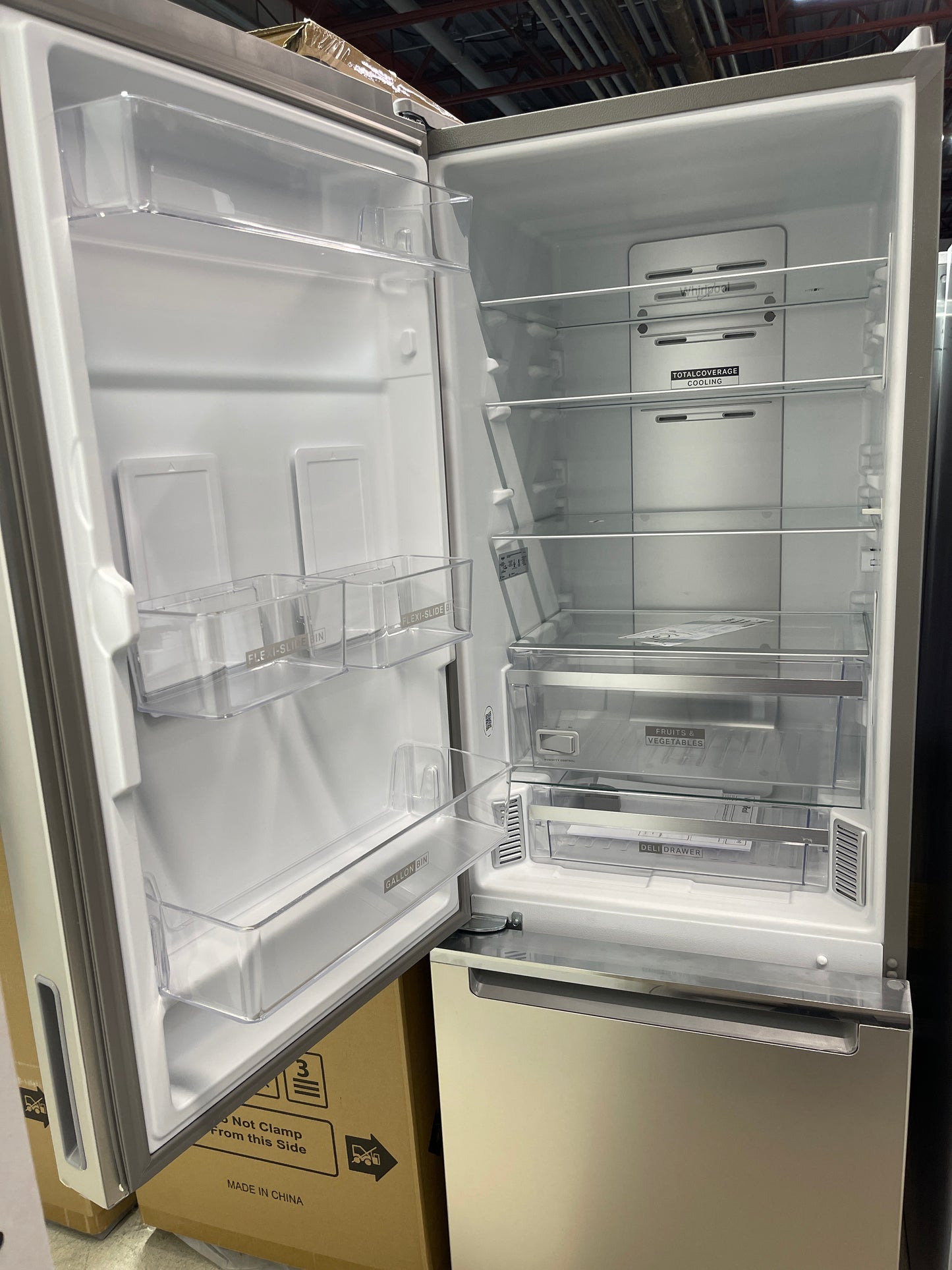 Whirlpool WRB533CZJZ Bottom Freezer Refrigerator, 24 inch Width, ENERGY STAR Certified, Counter Depth, 12.7 cu. ft. Capacity, Stainless Steel colour