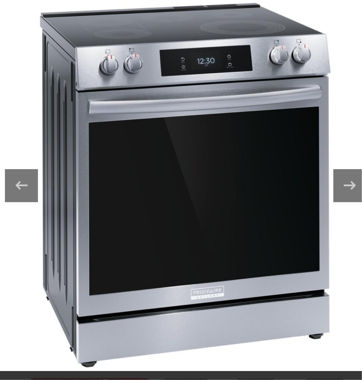 Frigidaire Gallery GCFE306CBF Electric Range, 6.2 cu. ft. Capacity, 30 inch Exterior Width,