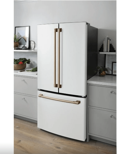 Cafe CWE19SP4NW2 French Door Refrigerator, 33" Width, ENERGY STAR Certified, Counter Depth, 18.6 cu. ft. Capacity, Matte White colour
