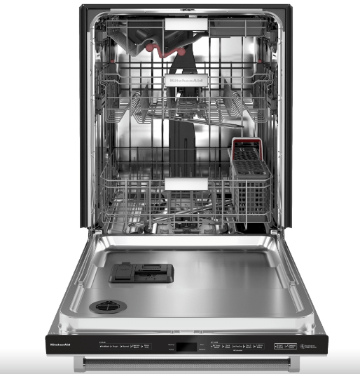 KitchenAid KDTM604KPS Dishwasher, 24 inch Exterior Width, 44 dB Decibel Level, Fully Integrated, Stainless Steel (Interior), 5 Wash Cycles, 16 Capacity (Place Settings), Stainless Steel colour Fan-Enabled ProDry System,r Wash System, FreeFlex Third Rack