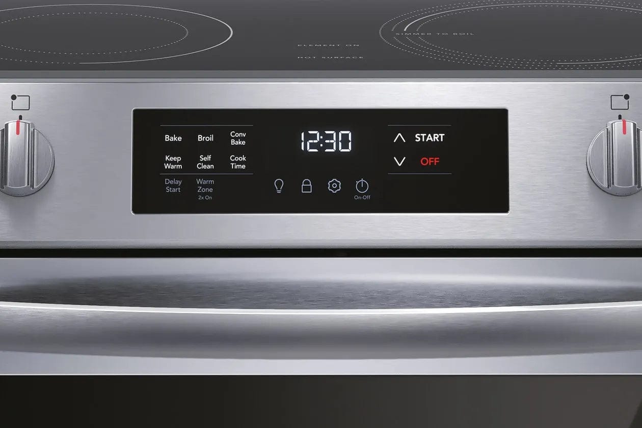 Frigidaire FCFE308CAS Range, 30" Width, Electric Range, Convection, 5 Burners, 5.3 cu. ft. Capacity, Storage Drawer, Stainless Steel