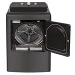 Midea 27 in. 7.0 cu. ft. Metallic Grey Electric Dryer with Bronze Trim Model MLTE47A5BGG