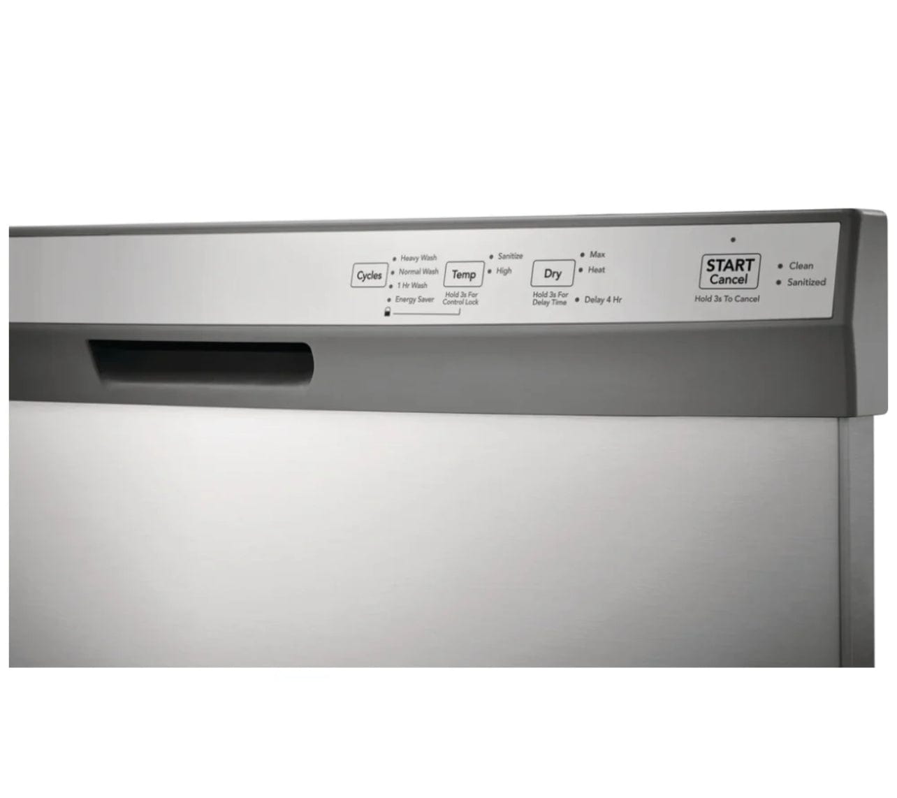 Frigidaire FDPC4314AS Dishwasher, 24" Exterior Width, 54 dB Decibel Level, Full Console, 4 Wash Cycles, 14 Capacity (Place Settings), Hard Food Disposal, 2 Loading Racks, Stainless Steel colour