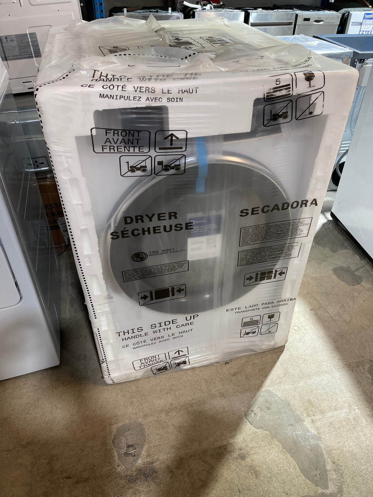 Electrolux ELFE753CAW Electric Dryer, 8 cu. ft. Dryer Capacity, Steam Clean, 5 Temperature Settings, Stackable, Steel Drum, White colour