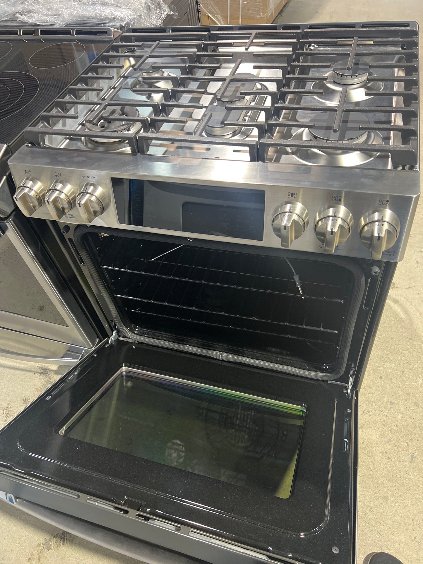 GE Profile PC2S930YPFS Dual Fuel Range, 30 inch Exterior Width, Stainless Steel open box 1 year warranty
