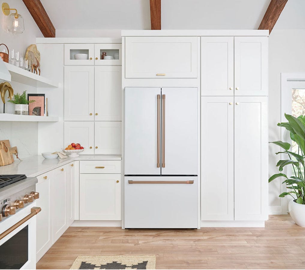 Cafe CWE23SP4MJW2 French Door Refrigerator, 36" Width, ENERGY STAR Certified, Counter Depth, 23.1 cu. ft. Capacity, Freezer Located Ice