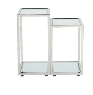 MULTI-LEVEL GY-ET-8166 Polished stainless steel End Table W60*D40*H60CM