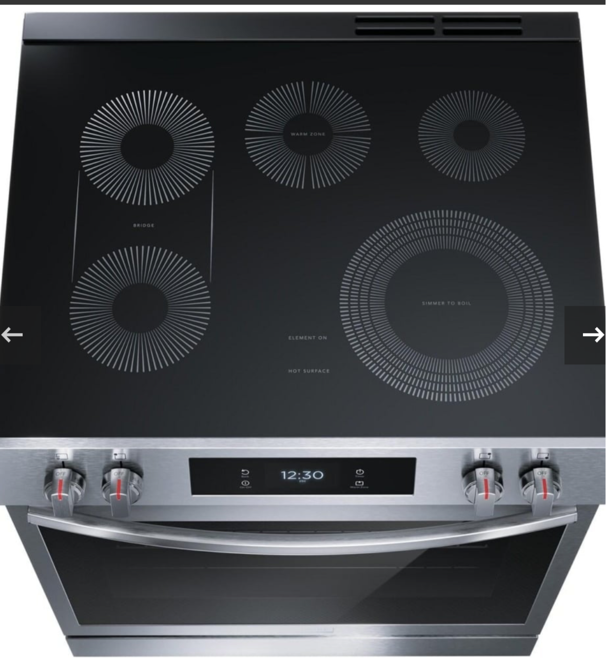 Frigidaire Gallery GCFE306CBF Electric Range, 6.2 cu. ft. Capacity, 30 inch Exterior Width,