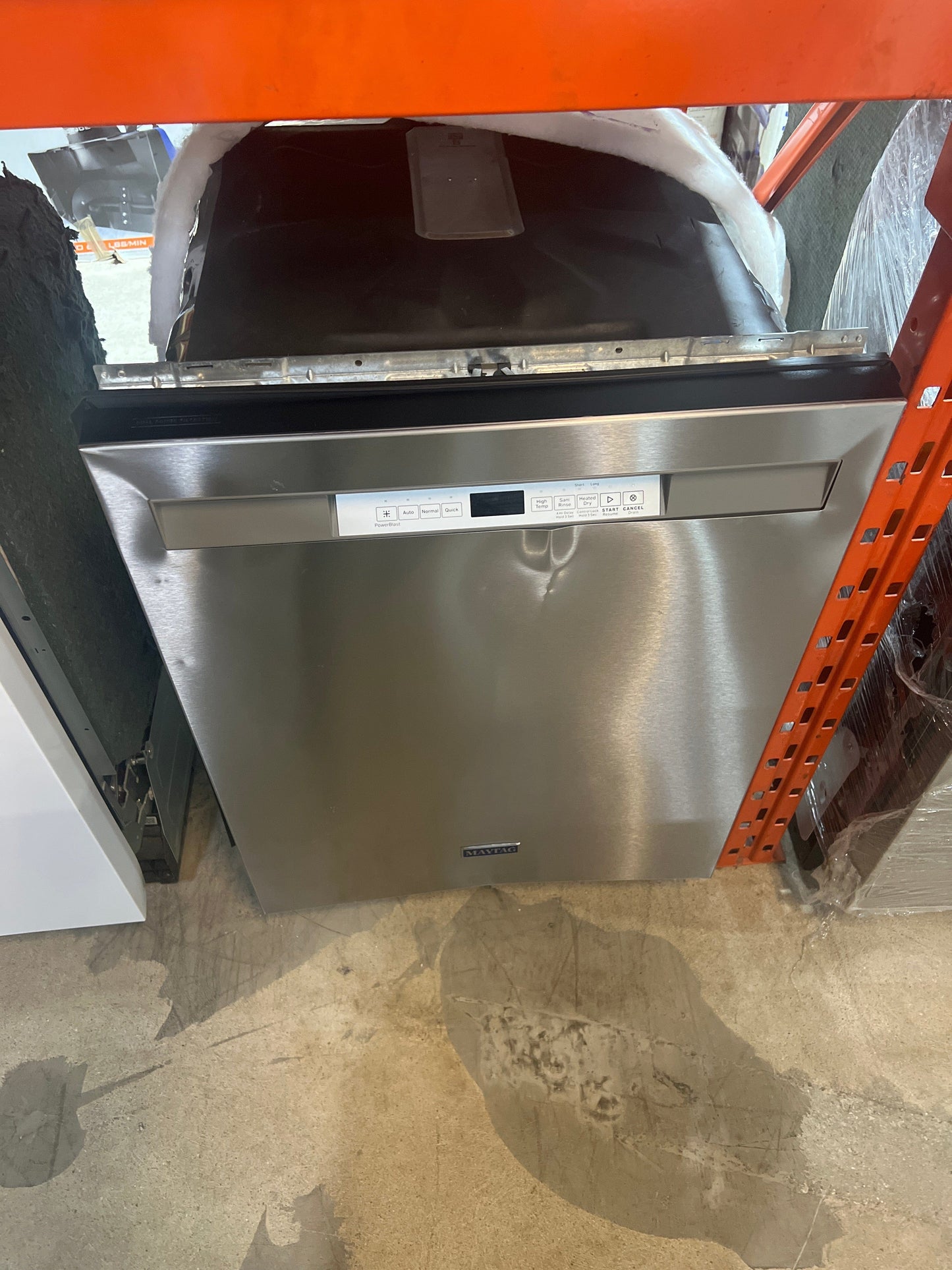 Maytag MDB4949SKZ Dishwasher, 24 inch Exterior Width, 50 dB Decibel Level, Full Console, Stainless Steel (Interior), 5 Wash Cycles, 14 Capacity (Place Settings), Hard Food Disposal, Stainless Steel colour
