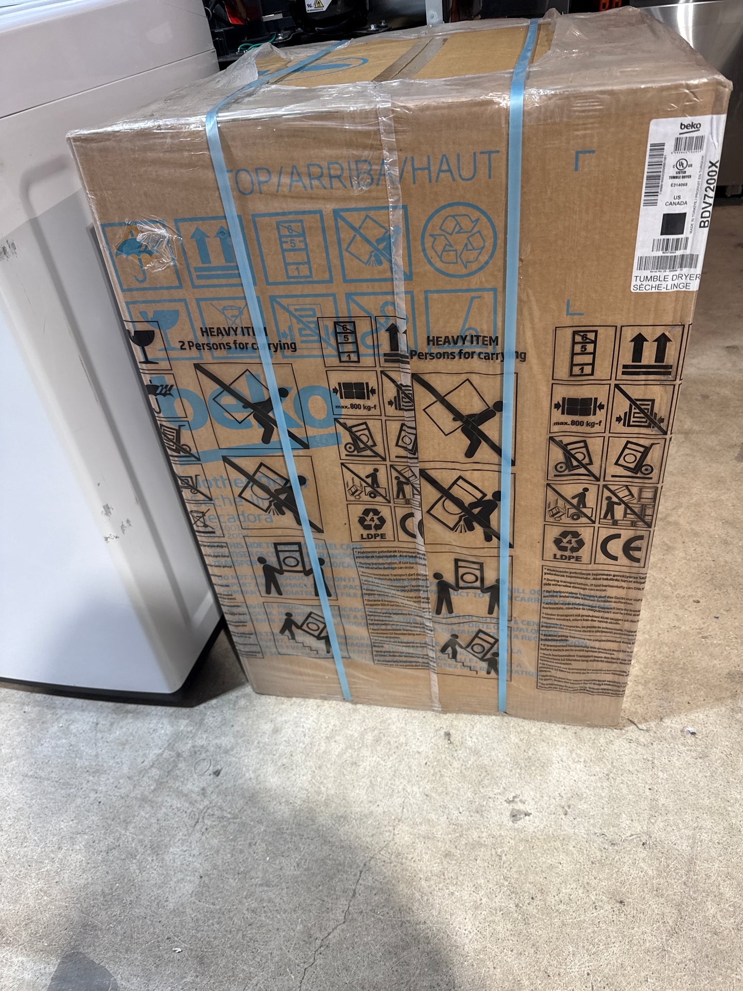 Beko 24 Inch Electric Vented Dryer with 3.7 Cu. Ft. Capacity - BDV7200X(box pack)