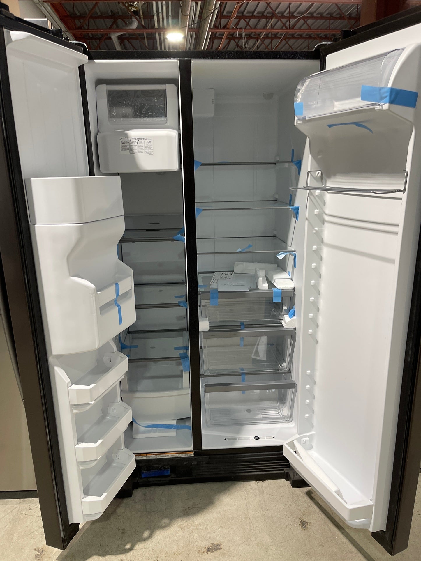 Whirlpool WRS325SDHV Side by Side Refrigerator, 36 inch Width, Ice Dispenser (Thru Door), Water Dispenser (Exterior), 25 cu. ft. Capacity, Black Stainless Steel color