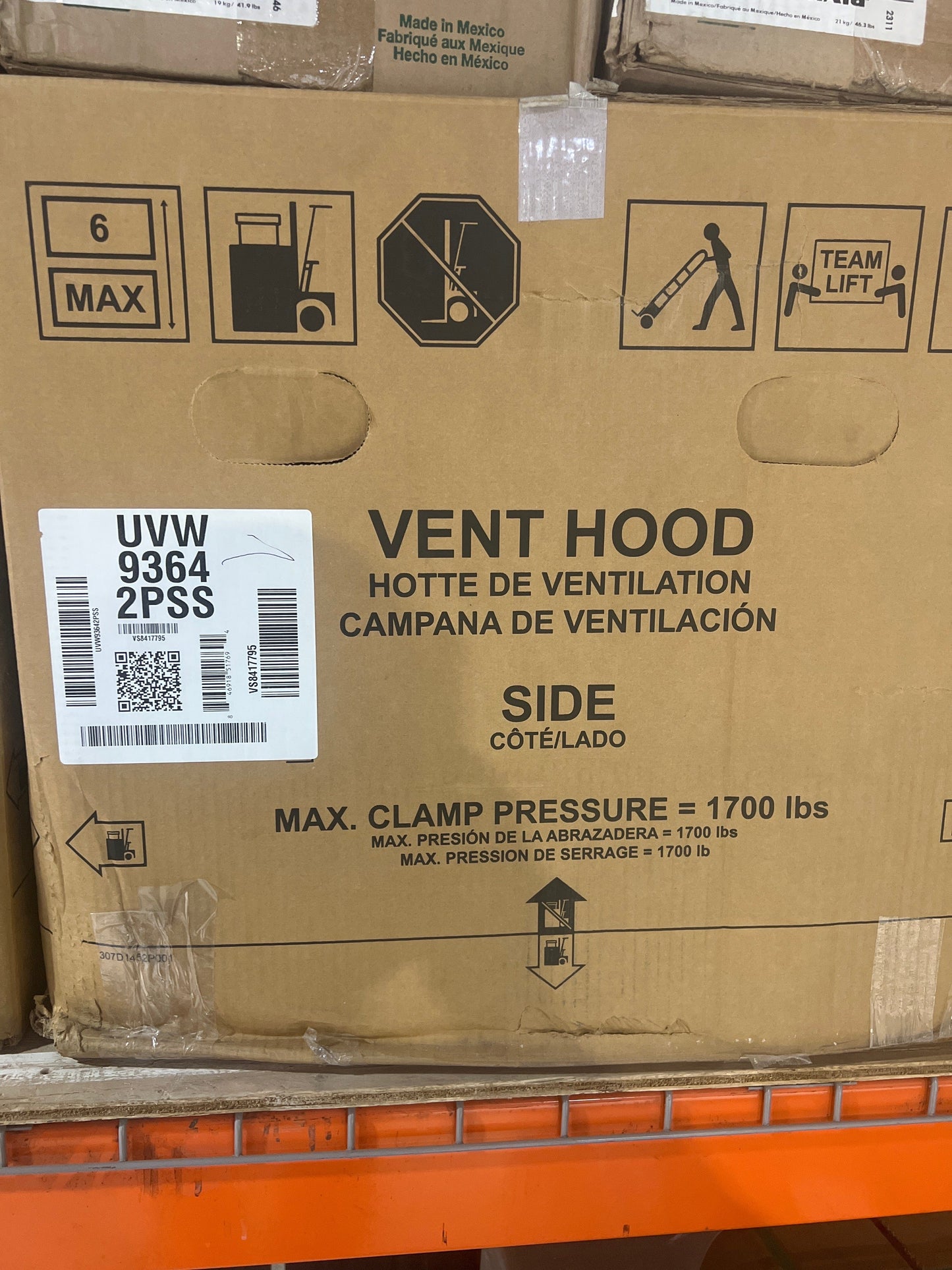 36" Commercial Style Hood
Model #:UVW93642PSS