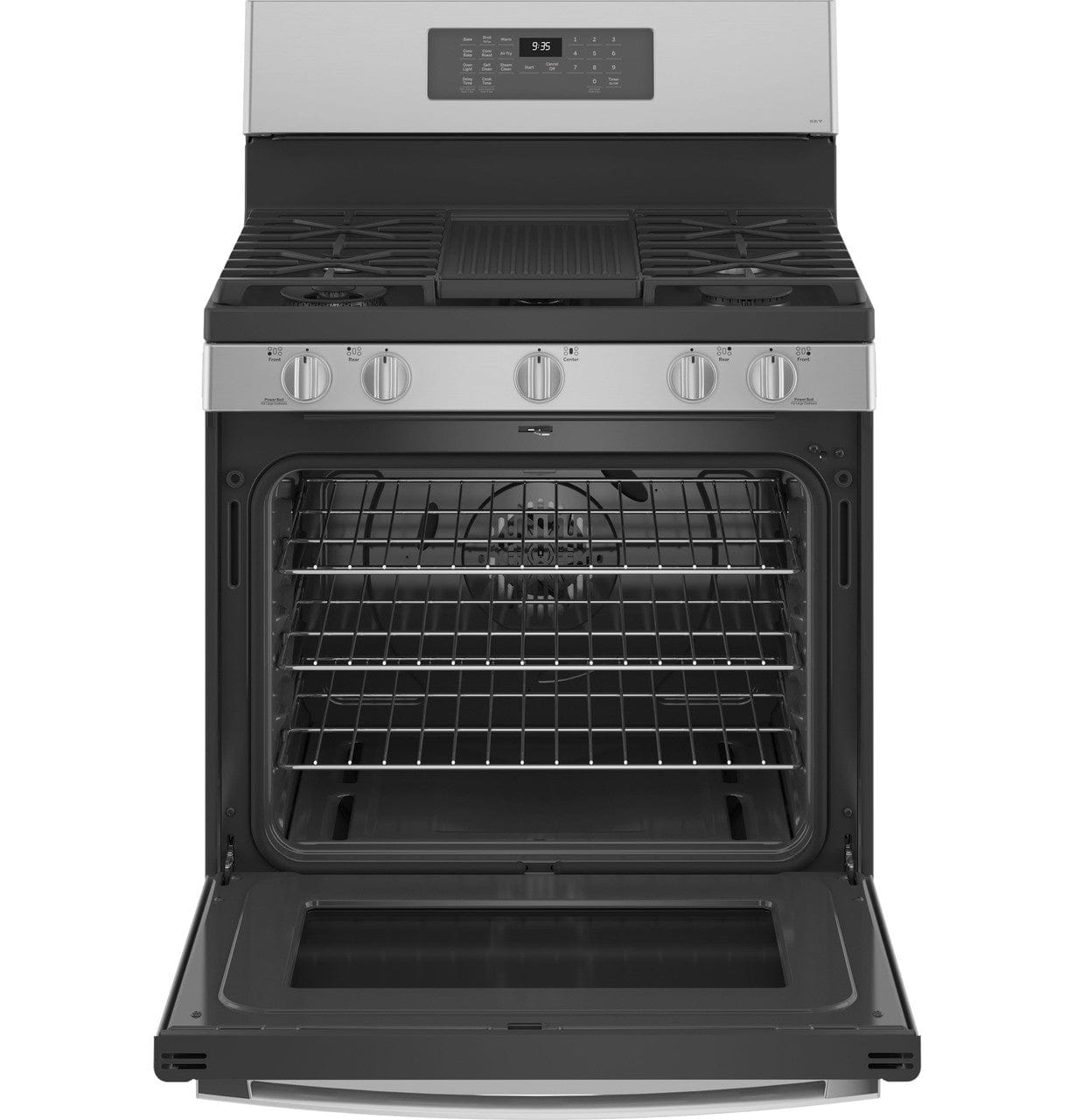 30" Exterior Width, Gas Range, Gas Burners, 5.6 cu. ft. Capacity. Stainless Steel colour - PGB935YP1FS