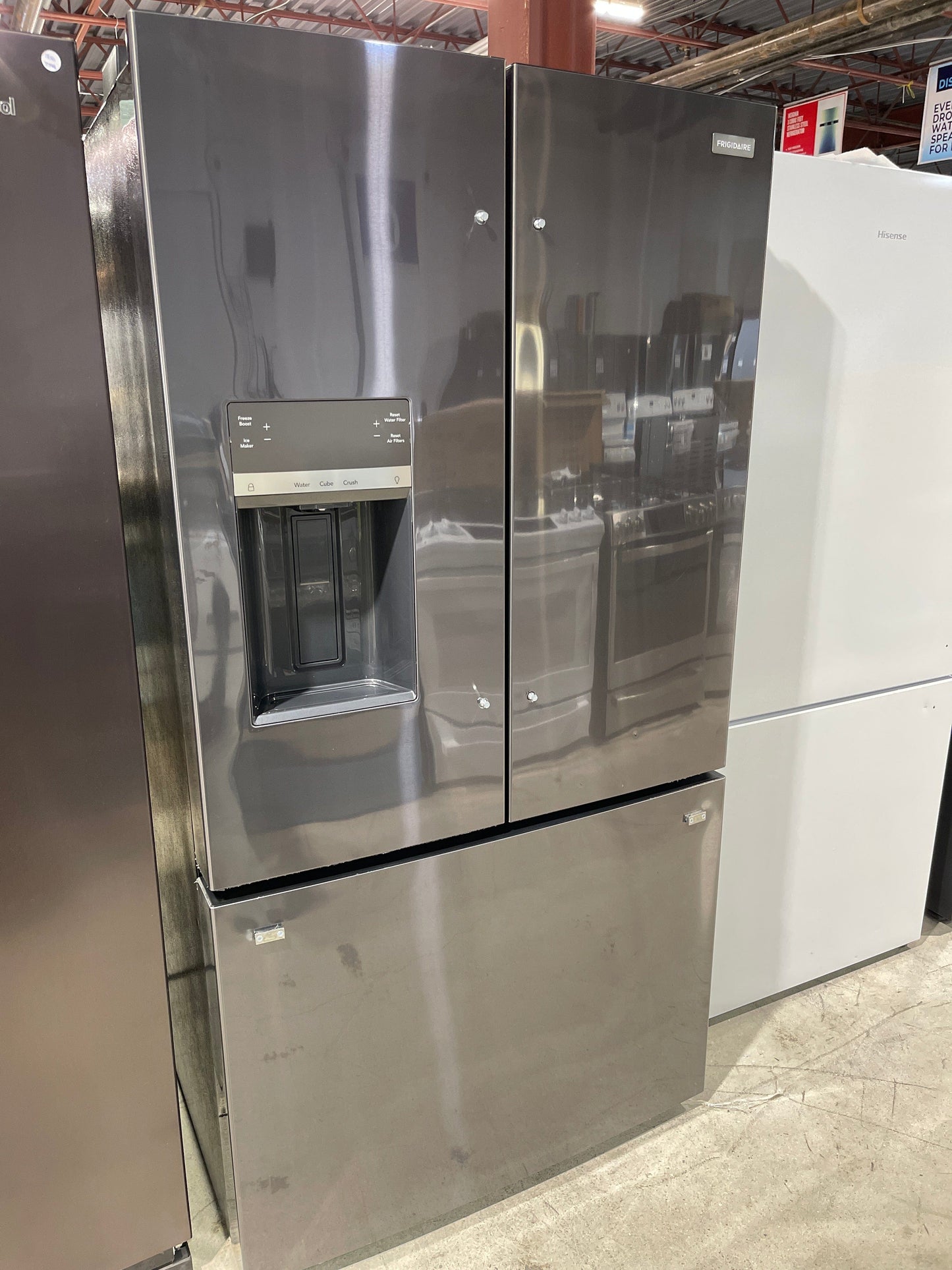 Frigidaire FRFS2823AD French Door Refrigerator, 36 inch Width, ENERGY STAR Certified, 27.8 cu. ft. Capacity, Black Stainless Steel colour