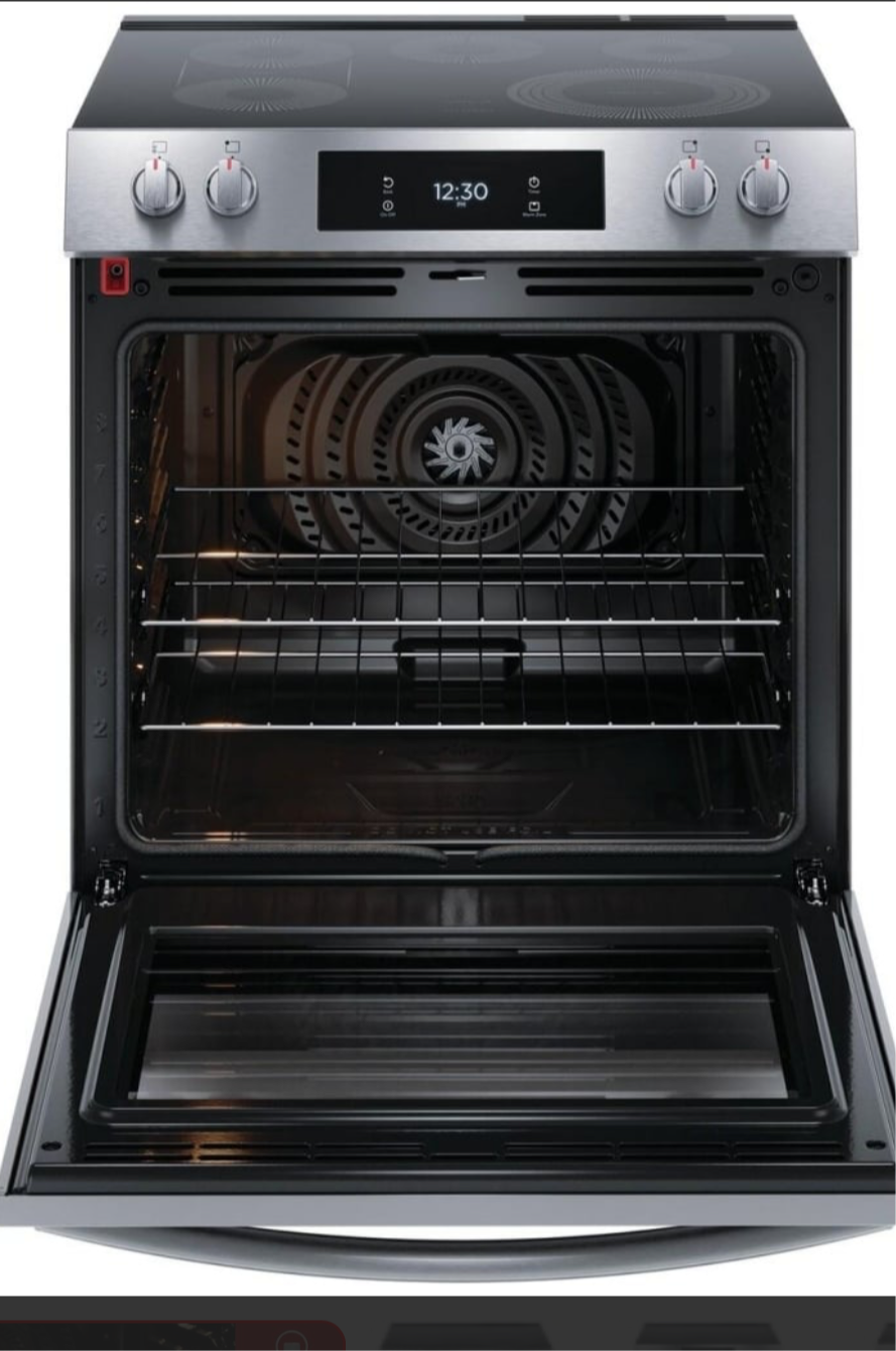 Frigidaire Gallery GCFE306CBF Electric Range, 6.2 cu. ft. Capacity, 30 inch Exterior Width,