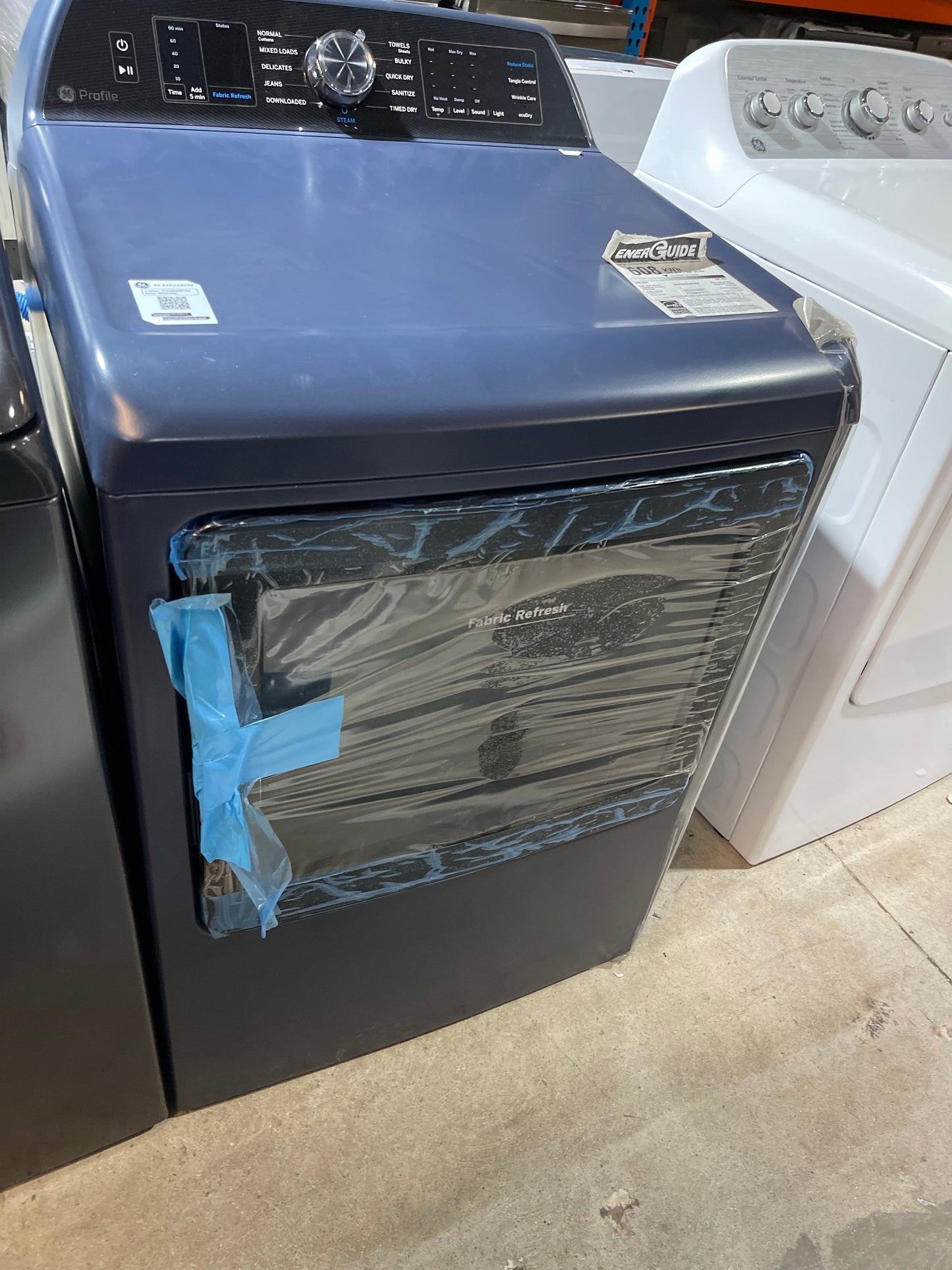 GE Profile PTD90EBMTRS / Dryer, 26 31/32" Width, Electric Dryer, 7.3 cu.ft cu. ft., Steam Clean, Sapphire Blue
