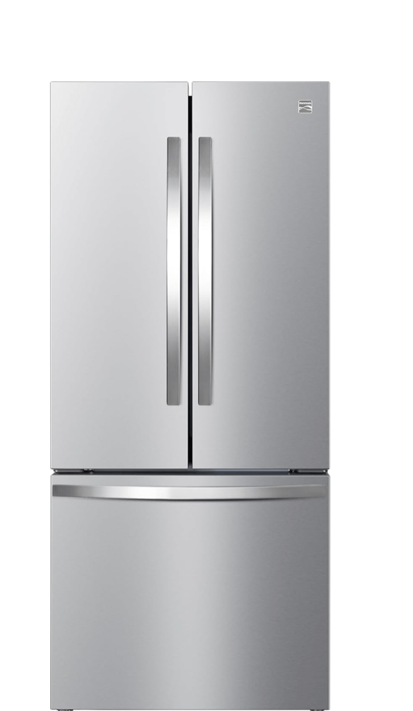 Kenmore 46-75525 29.88 Inch Counter-Depth French Door Refrigerator/Freezer with Fingerprint-Resistant Stainless Steel, Ice Maker, Quiet and Energy Efficient Inverter Compressor, 17.5 cu. ft, 30 inch wide