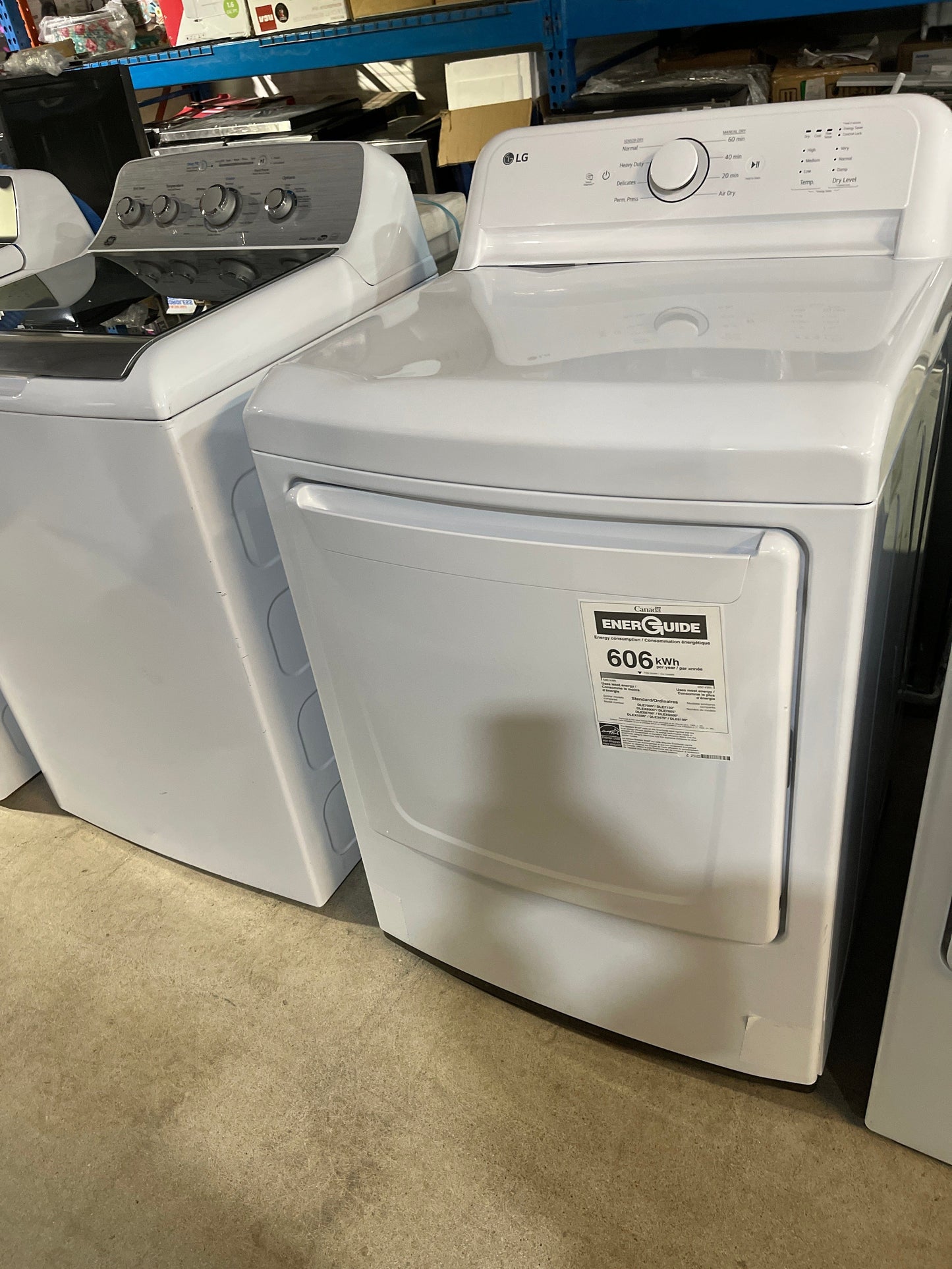 LG DLE6100W Electric Dryer, 27 inch Width, 7.3 cu. ft. Capacity, White colour Ultra Large Capacity, Sensor Dry Manufacturer's Warranty: 1 year