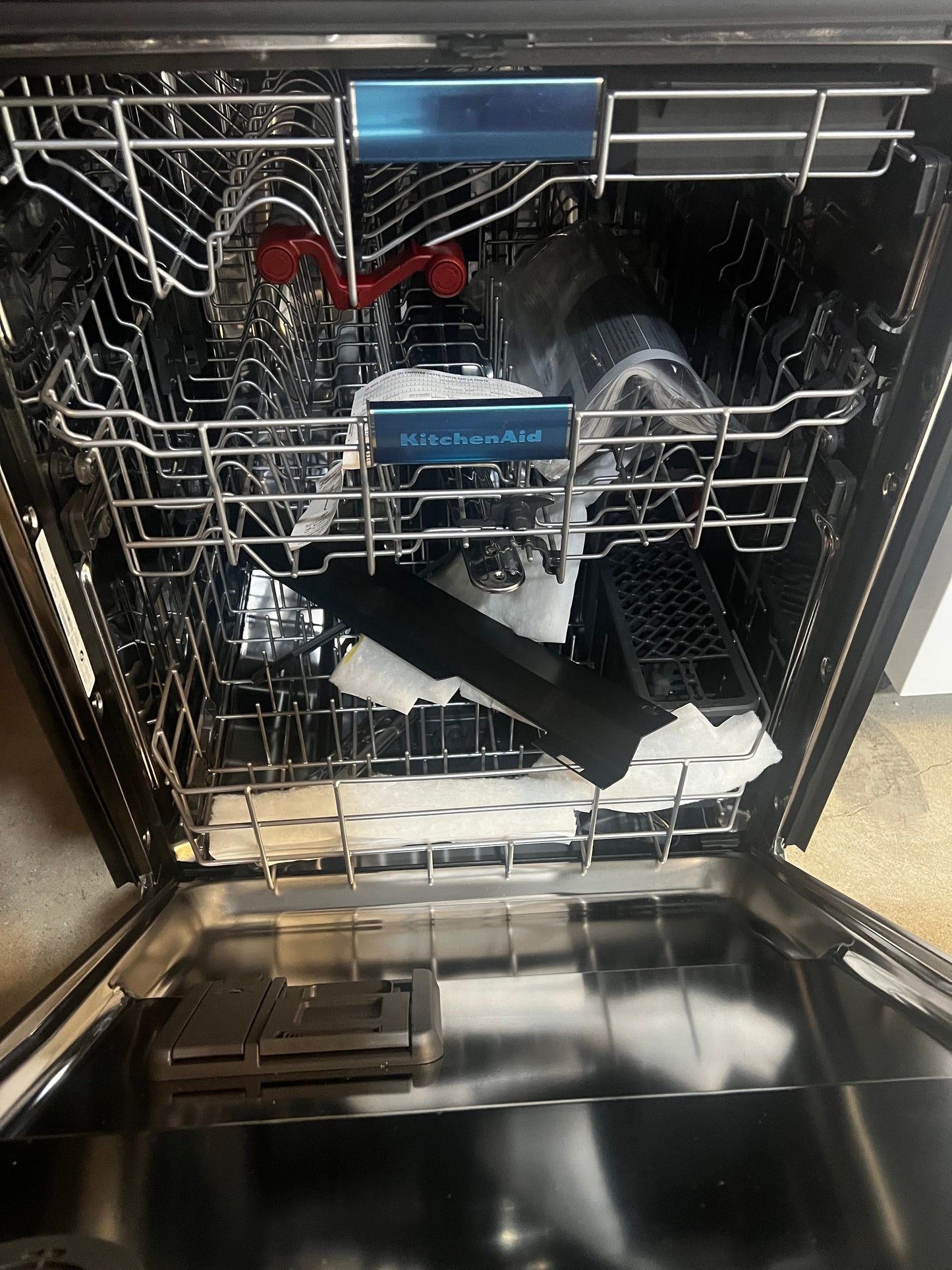 KitchenAid KDTM604KPS Dishwasher, 24 inch Exterior Width, 44 dB Decibel Level, Fully Integrated, Stainless Steel (Interior), 5 Wash Cycles, 16 Capacity (Place Settings), Stainless Steel colour Fan-Enabled ProDry System,r Wash System, FreeFlex Third Rack