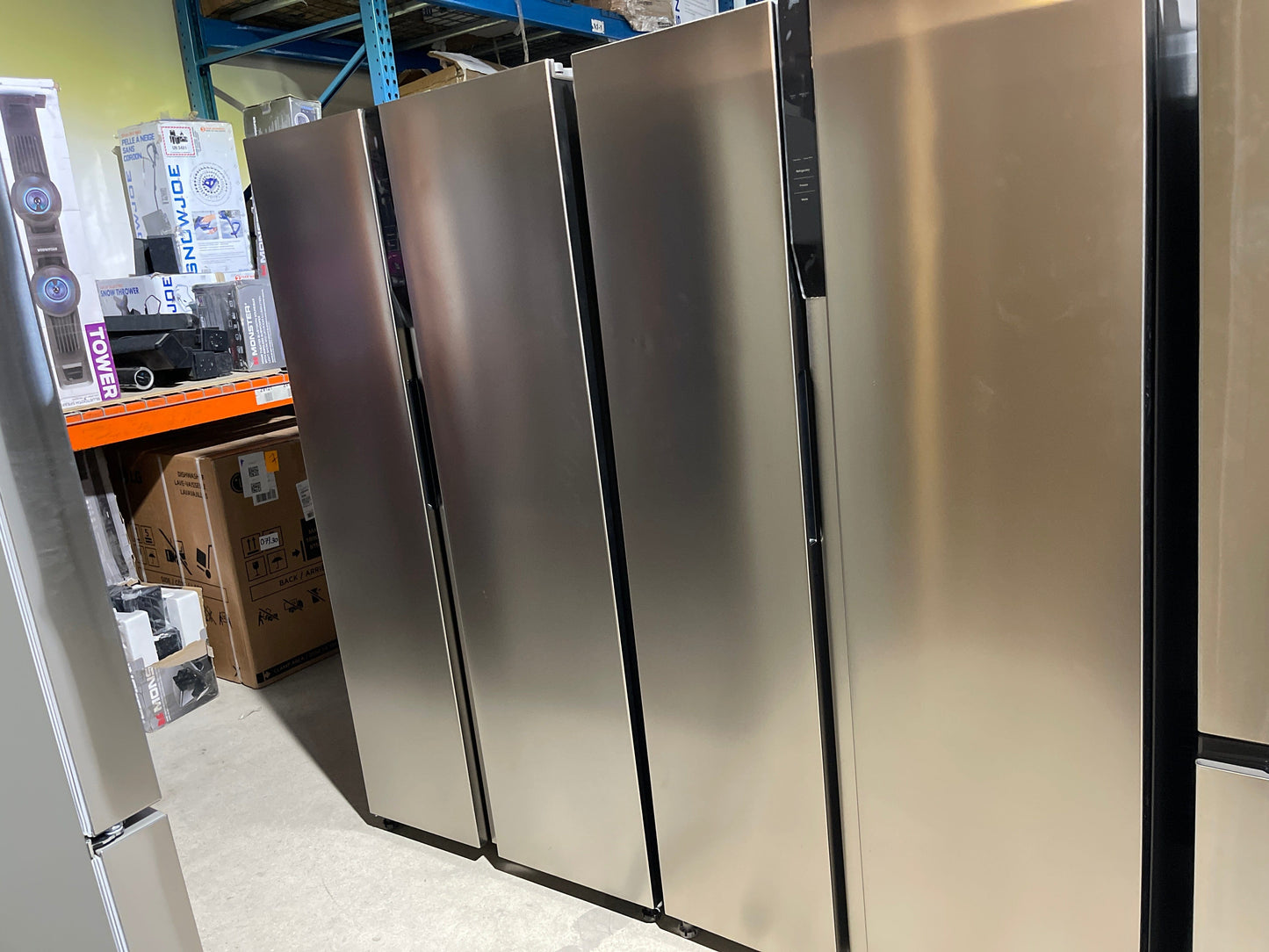 Frigidaire FRSG2115AV Side by Side Refrigerator, 36 inch Width, Counter Depth, 21.4 cu. ft. Capacity, Stainless Steel color