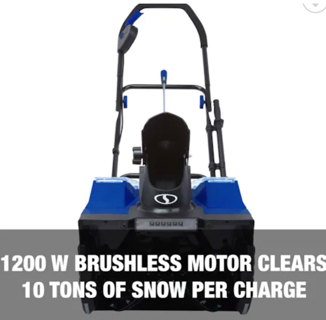 Snow Joe 24V-X2-SB18 48-Volt* IONMAX Cordless Snow Blower Kit | 18-Inch | W/ 2 x 4.0-Ah Batteries and Charger -- Refurbished ( Exchange or Repair Warranty Only)