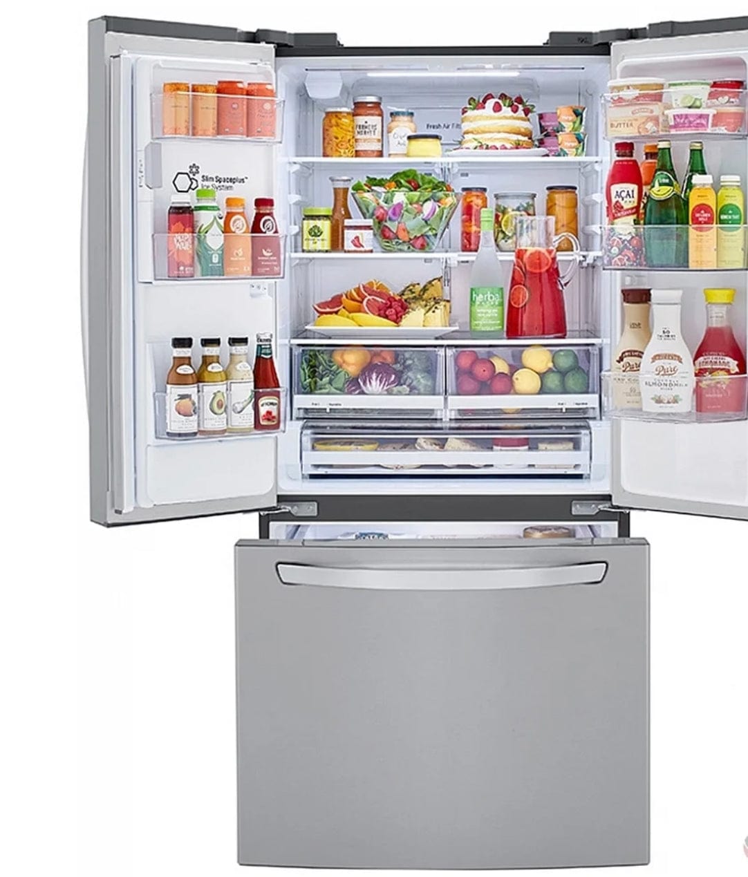 LG LRFXS2503S French Door Refrigerator, 33" Width, ENERGY STAR Certified, 24.5 cu. ft. Capacity, Stainless Steel colour Air Filter, Door Cooling+