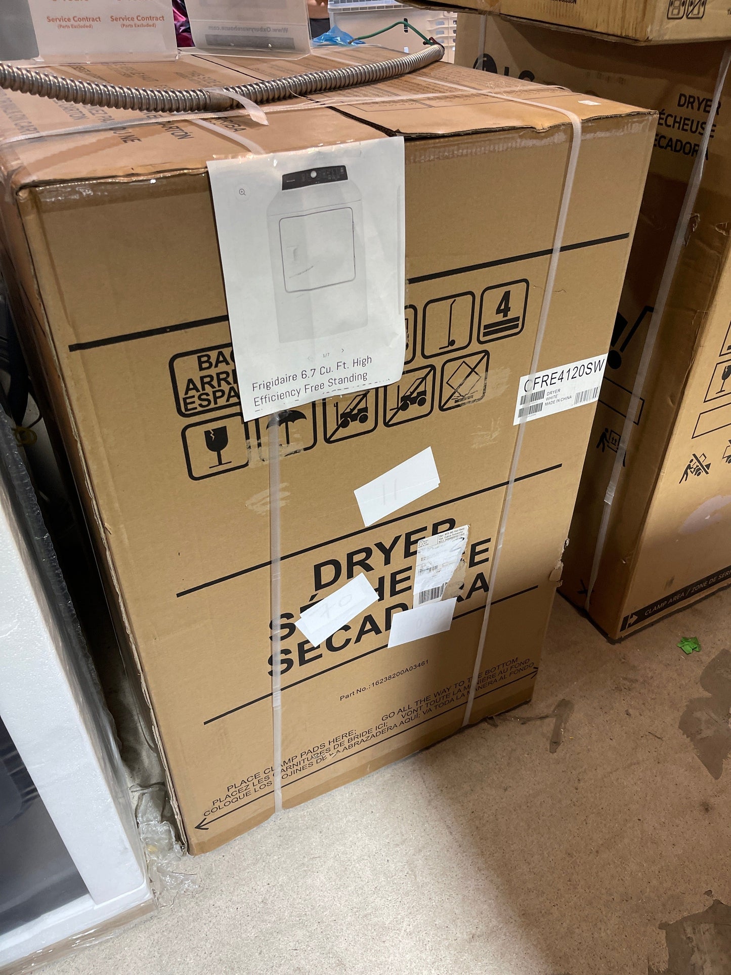 Frigidaire 6.7 Cu. Ft. High Efficiency Free Standing Electric Dryer (CFRE4120SW)