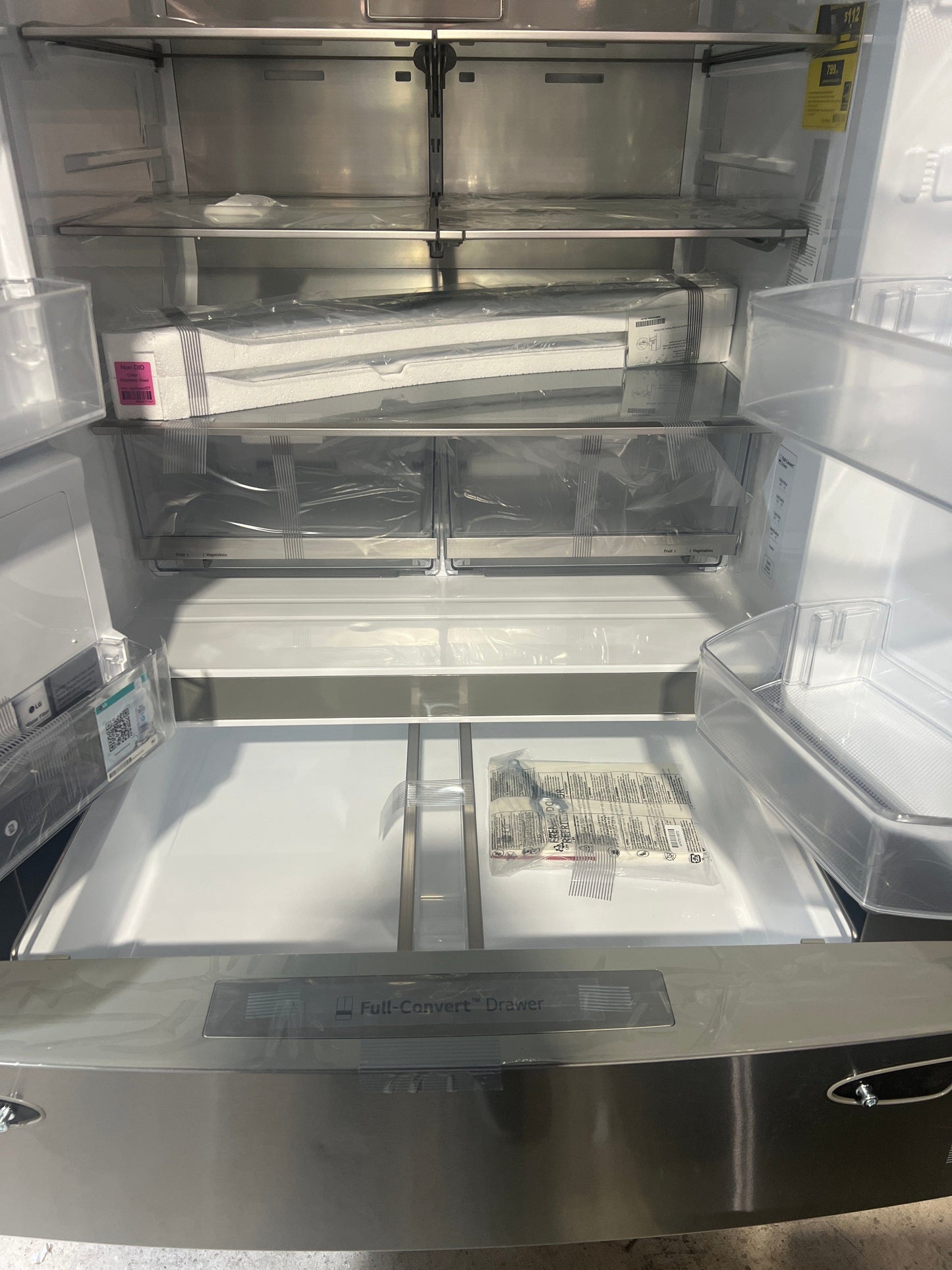 LG 36 in. 30 cu ft. Stainless Steel Print-Proof, Smart French Door Refrigerator with Craft Ice and Full-Convert Drawer LRMXS3006S