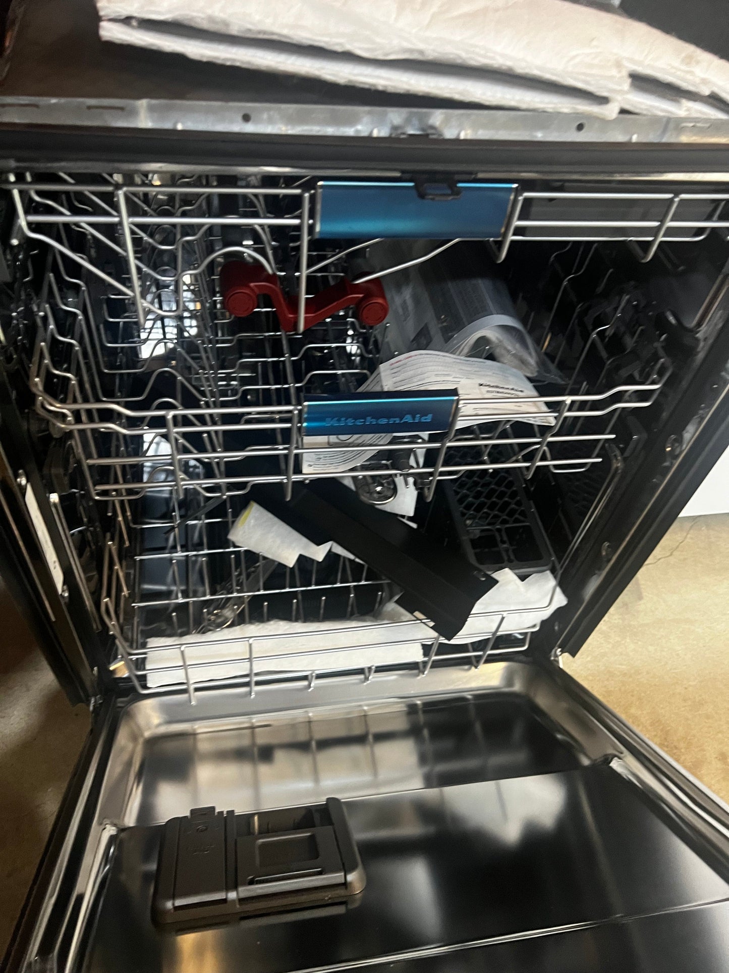 KitchenAid KDTM604KPS Dishwasher, 24 inch Exterior Width, 44 dB Decibel Level, Fully Integrated, Stainless Steel (Interior), 5 Wash Cycles, 16 Capacity (Place Settings), Stainless Steel colour Fan-Enabled ProDry System,r Wash System, FreeFlex Third Rack