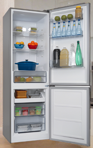 Danby 23.7" 10.3 Cu. Ft. Bottom-Mount Refrigerator - Stainless Steel - DBMF100B1SLDB-RF