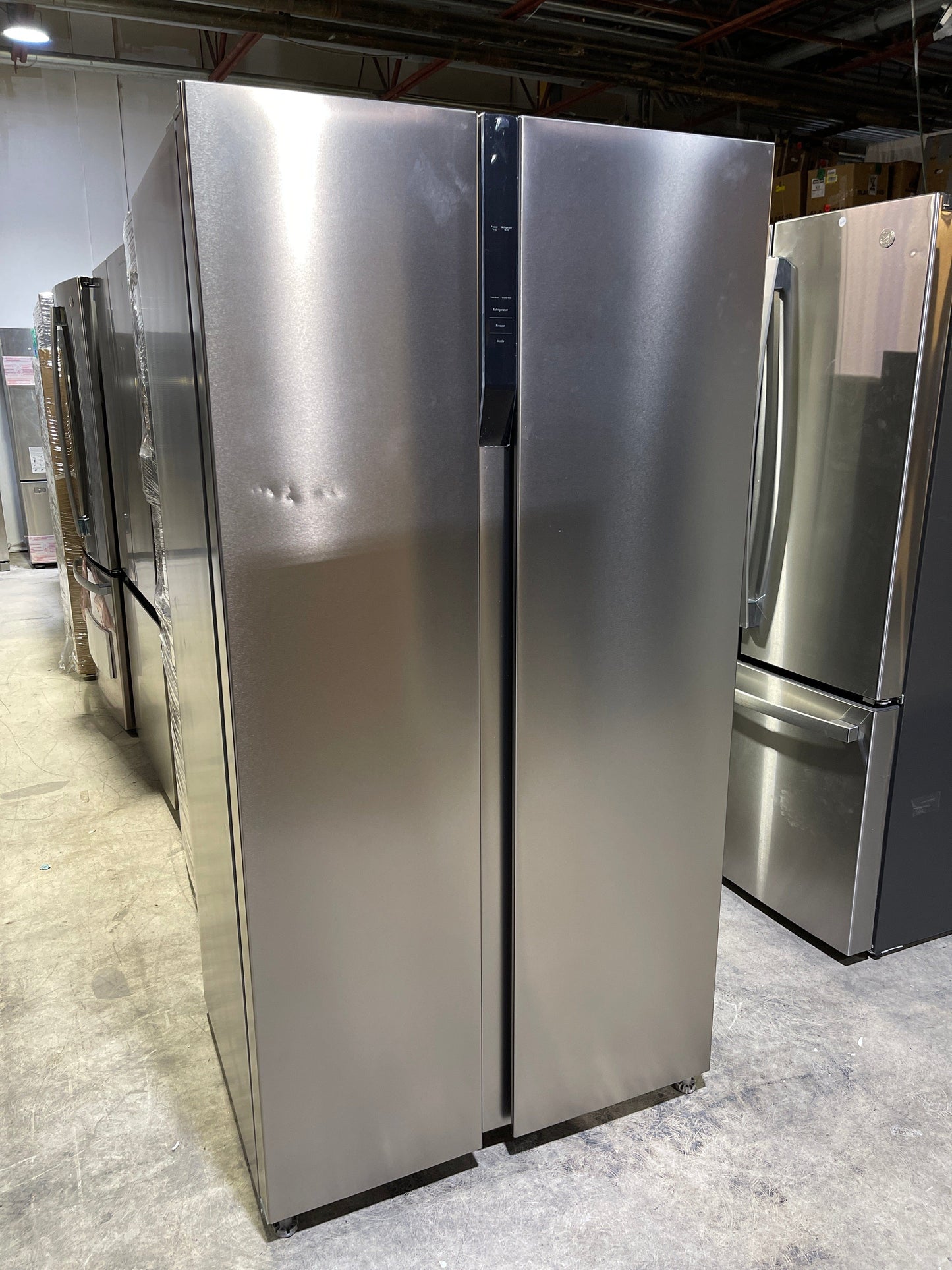 Frigidaire FRSG2115AV Side by Side Refrigerator, 36 inch Width, Counter Depth, 21.4 cu. ft. Capacity, Stainless Steel color
