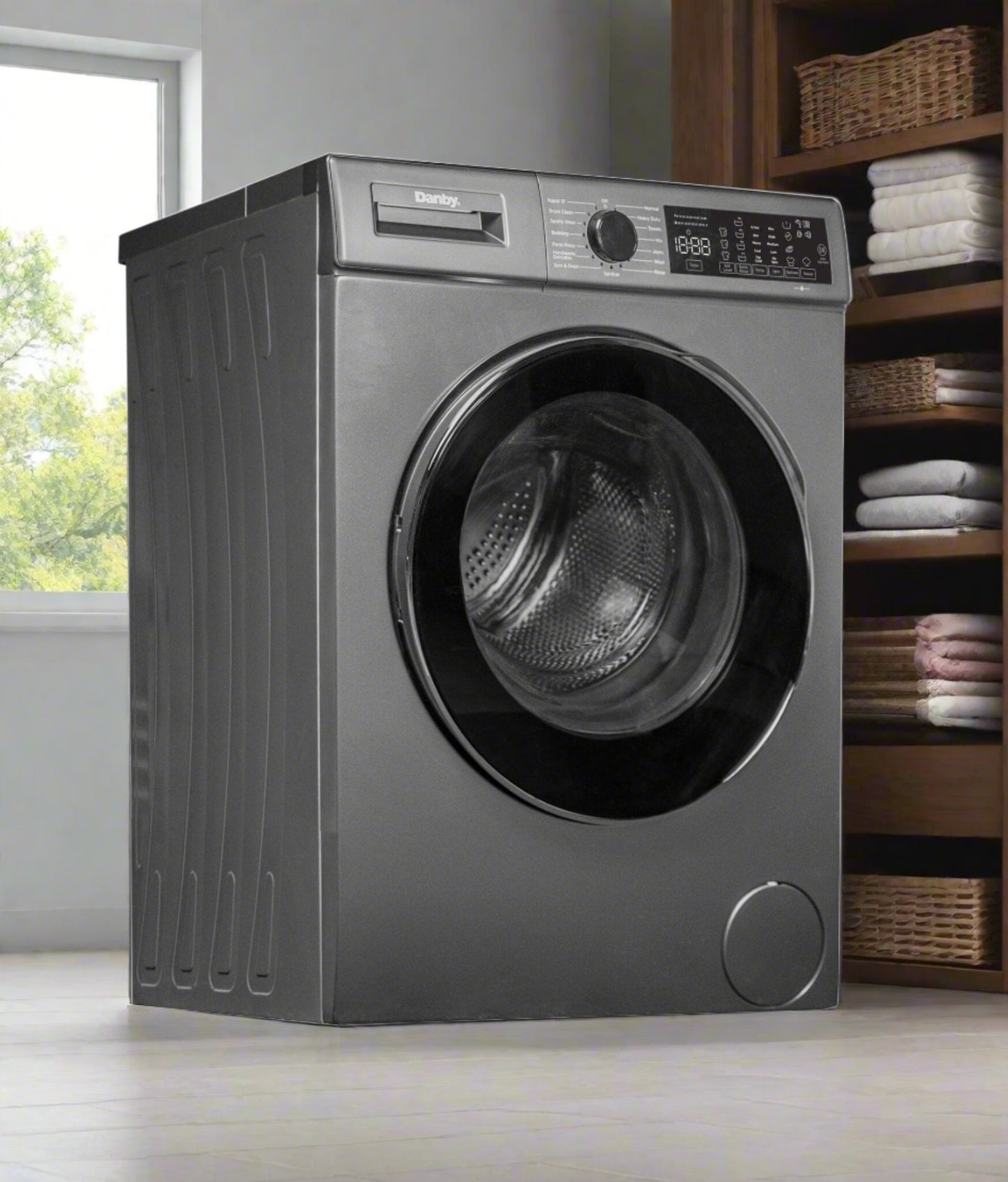 DANBY FRONT LOAD WASHER (DWM022D1DSDB-RF), 24”