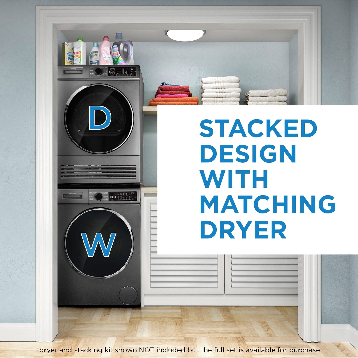 DANBY FRONT LOAD WASHER (DWM022D1DSDB-RF), 24”