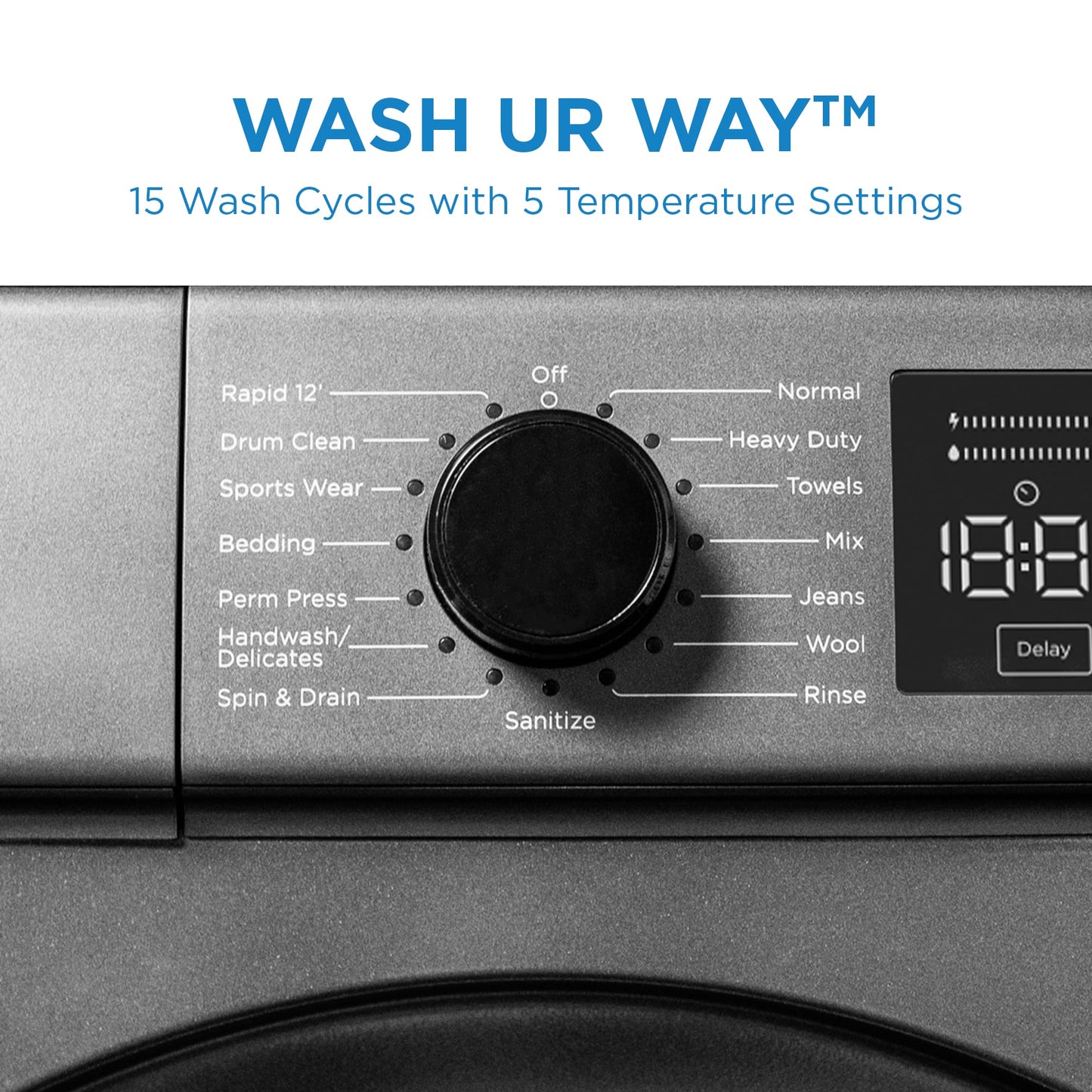 DANBY FRONT LOAD WASHER (DWM022D1DSDB-RF), 24”