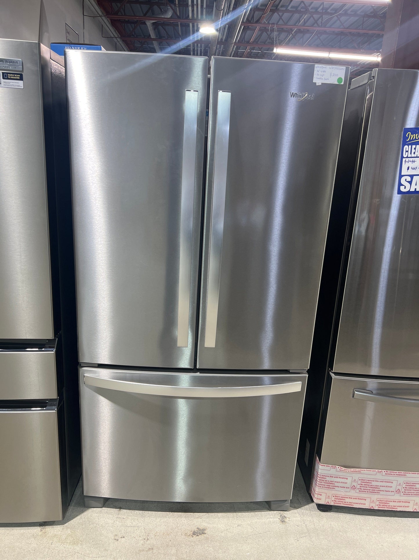 Whirlpool WRF540CWHZ French Door Refrigerator, 36 inch Width, ENERGY STAR Certified, Counter Depth, 20.0 cu. ft. Capacity, Stainless Steel colour RF