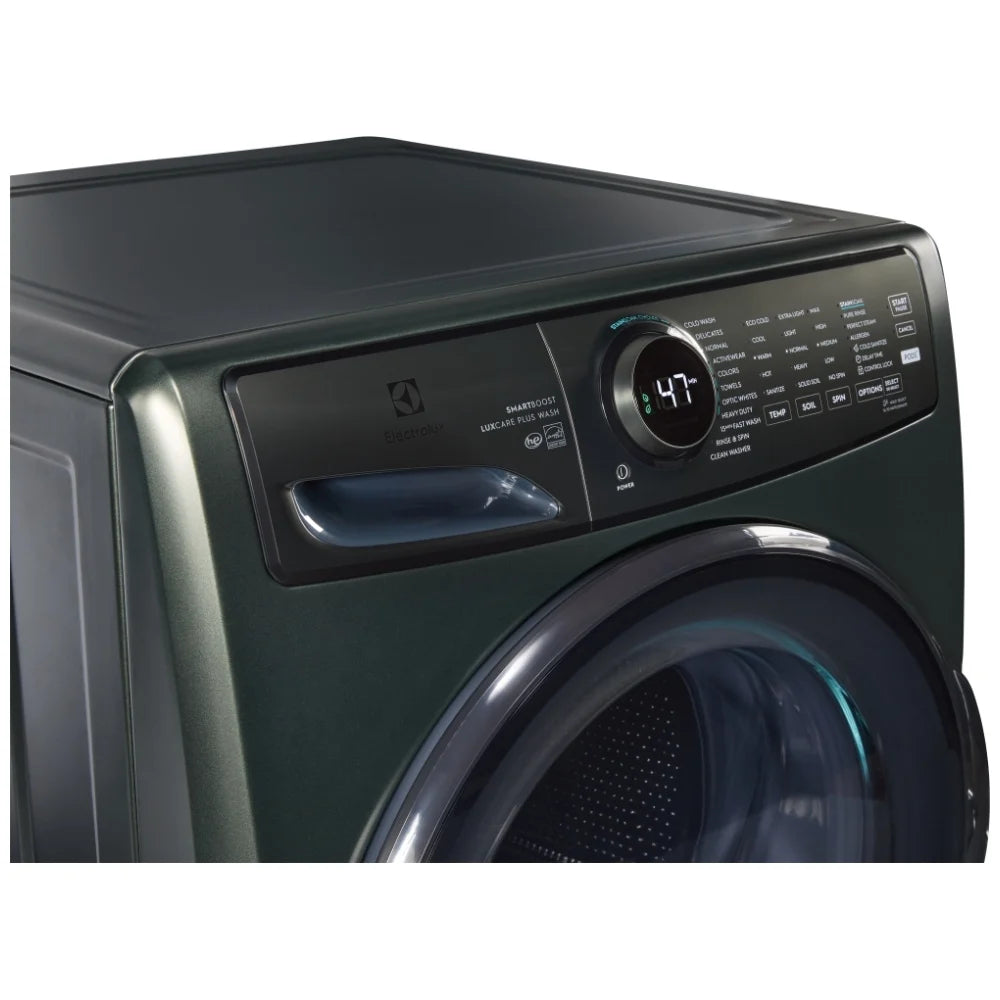 Electrolux ELFW7738AA Front Load Washer, ENERGY STAR Certified, 5.2 cu. ft. Washer Capacity, 1,300 RPM Washer Spin Speed, 11 Wash Cycles, 5 Temperature Settings, Water Heater, Steam Clean, Alpine Green color