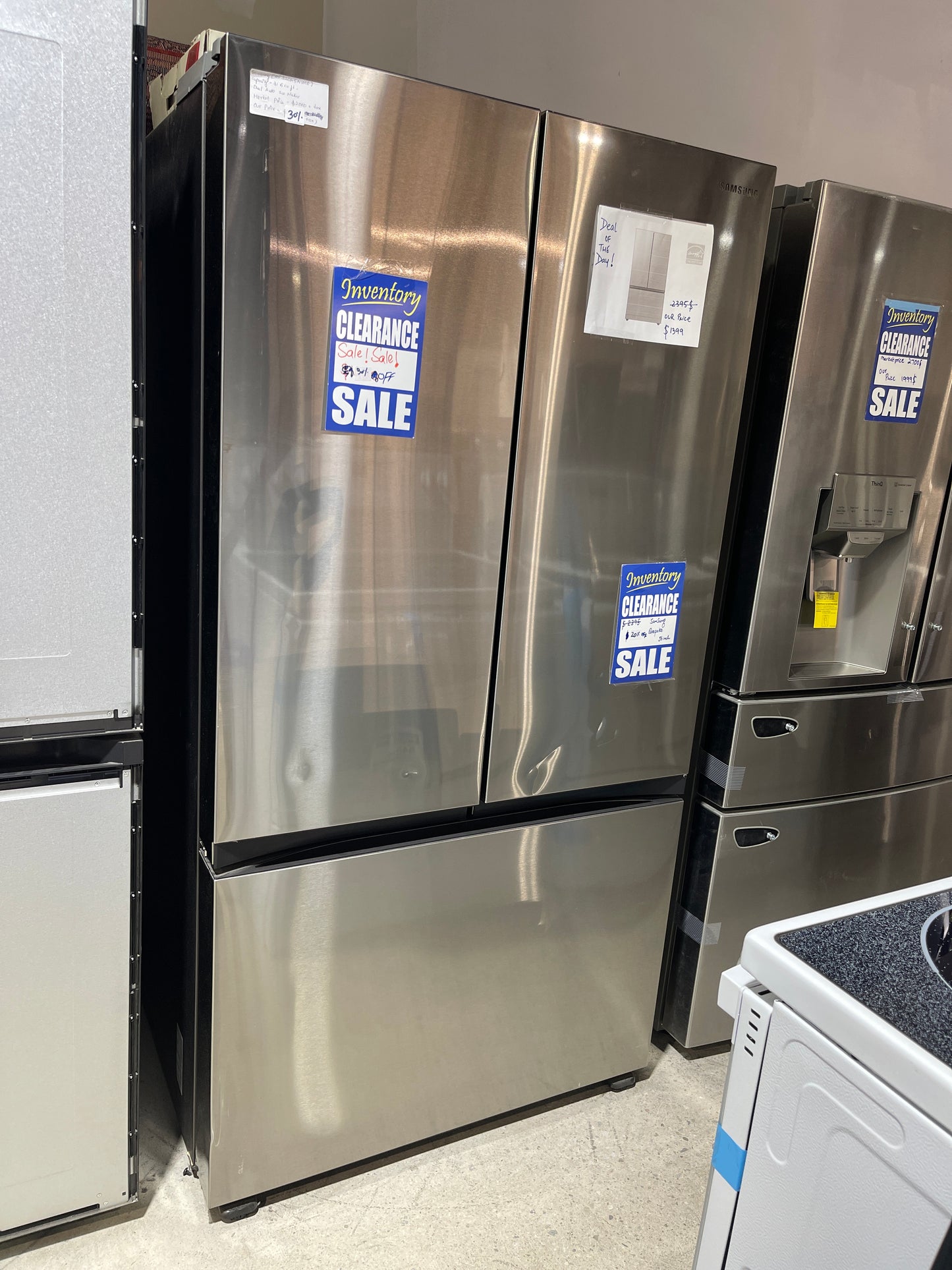 Samsung 36 in. 31.5 cu. ft. Stainless Steel 3 Door French Door Refrigerator with Dual Auto Ice Maker RF32CG5N10SRAA