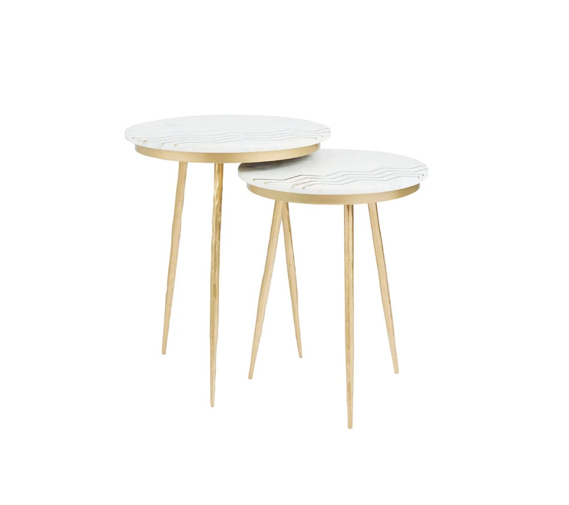 Belvin End table XC-52977 SET OF 2 GREEN MARBLE