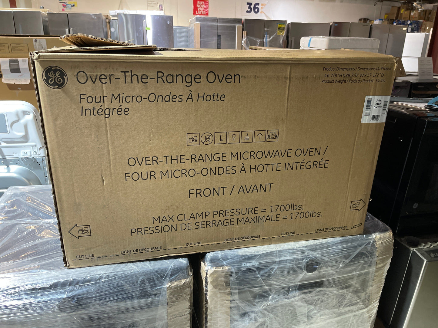 GE Over-The-Range Microwave - 1.6 Cu. Ft. – White JVM2160DMWW