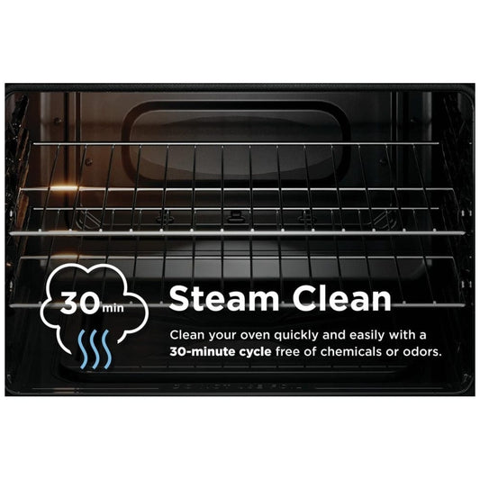 Frigidaire FCRG3062AW Gas Range, 5.1 cu. ft. Capacity, 30 inch Exterior Width, Self Clean, 5 Burners, Storage Drawer, 18,000 BTU Highest Burner, White color, Extra Wide Store-More™ Drawer RF