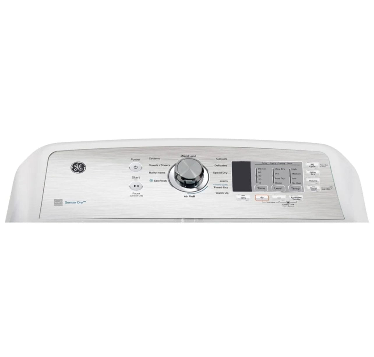 GE GTD65EBMRWS Dryer, 27" Width, Electric Dryer, 7.4 cu. ft. Capacity, Steel Drum, White colour