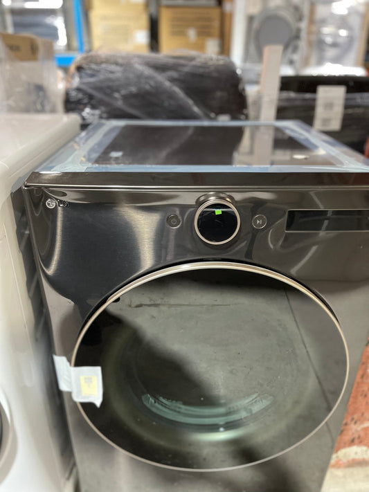 LG DLEX6500B Electric Dryer, 27 inch Width, 7.4 cu. ft. Capacity, Steam Clean, 5 Temperature Settings, Stackable, Wifi Enabled, Black Stainless Steel colour