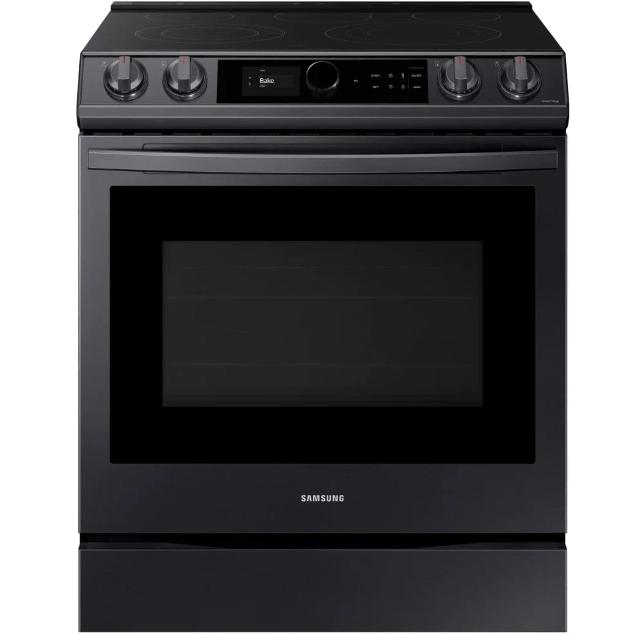 Samsung Bespoke NE63T8711SG - NE63T8711SG/AC Electric Range, 30 inch Exterior Width, Self Clean, Convection, 5 Burners, 6.3 cu. ft. Capacity, Storage Drawer, Air Fry, 1 Ovens, Black Stainless Steel colour True European Convection, Smart Dial, Temperature