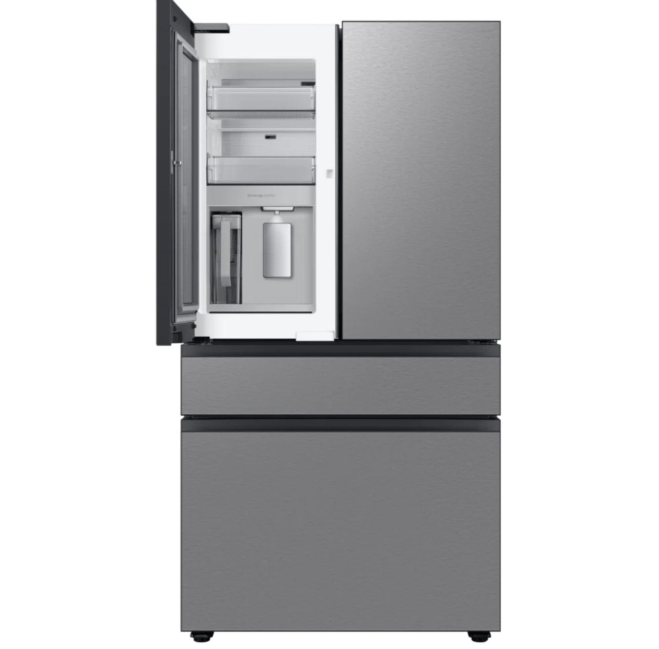 Samsung Bespoke RF29BB8600QLAA French Door Refrigerator, 36 inch Width, ENERGY STAR Certified, 28.8 cu. ft. Capacity, Stainless Steel colour Beverage Center, Dual Ice Maker with Ice Bites, Twin Cooling Plus, Metal Cooling Interior, FlexZone Drawer