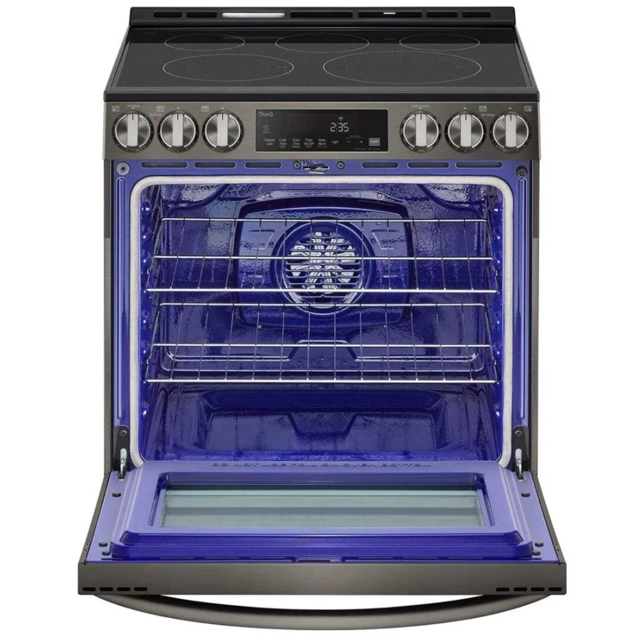 LG LSEL6333D Electric Range, 30 inch Exterior Width, Self Clean, Convection, 5 Burners, 6.3 cu. ft. Capacity, Storage Drawer, Air Fry, 1 Ovens, Black Stainless Steel colour