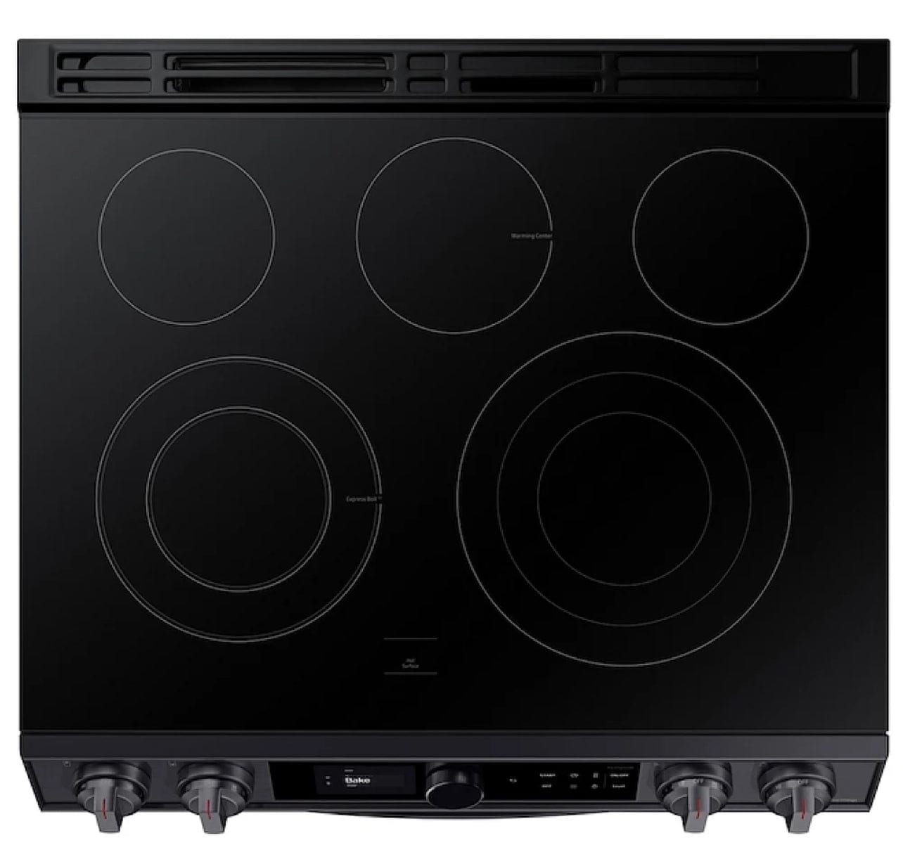 Samsung Bespoke NE63T8711SG - NE63T8711SG/AC Electric Range, 30 inch Exterior Width, Self Clean, Convection, 5 Burners, 6.3 cu. ft. Capacity, Storage Drawer, Air Fry, 1 Ovens, Black Stainless Steel colour True European Convection, Smart Dial, Temperature