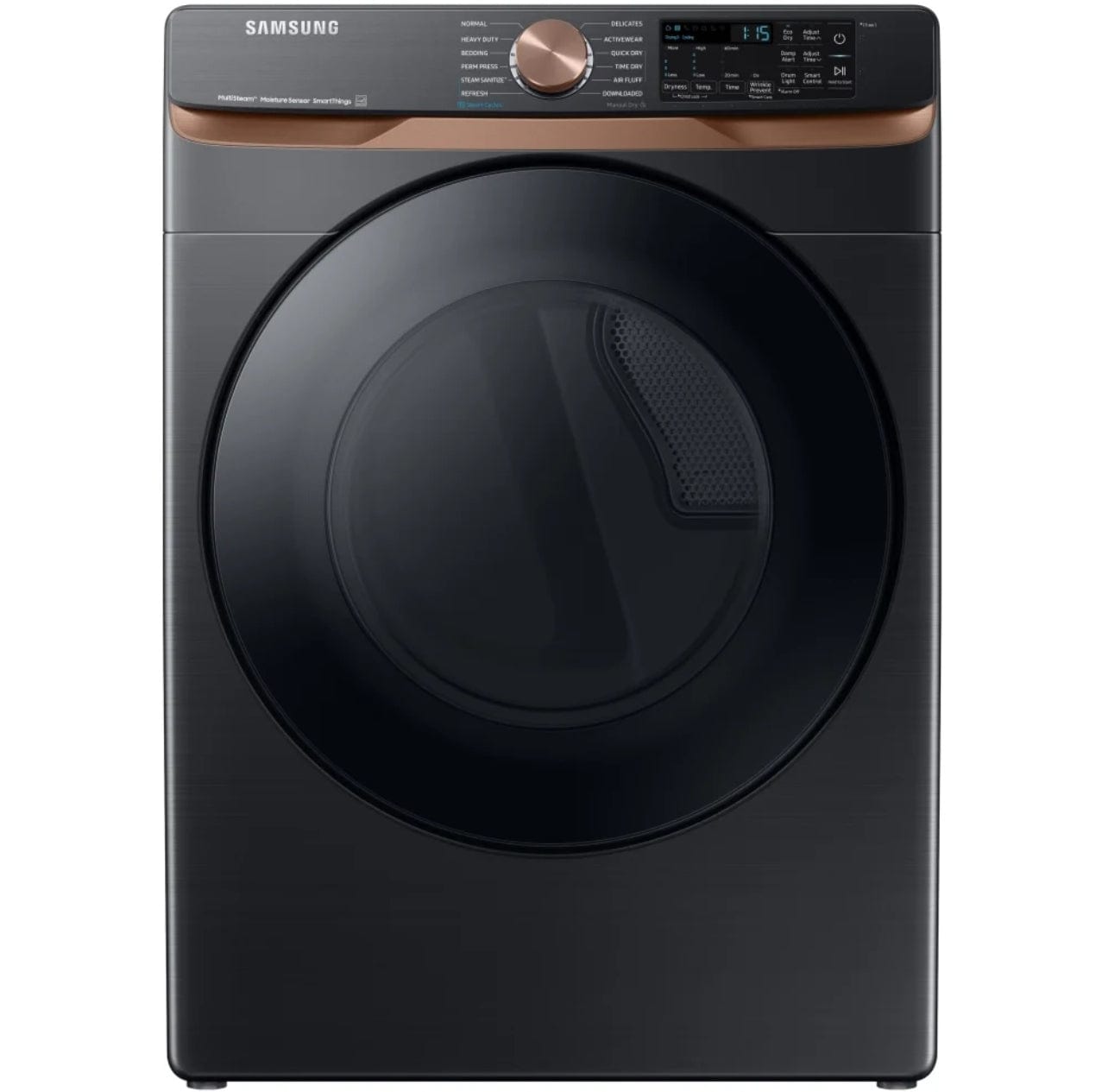 Samsung DVE50BG8300VAC Electric Dryer, 27 inch Width, 7.5 cu. ft. Capacity, Steam Clean, 5 Temperature Settings, Stackable, Wifi Enabled, Black colour