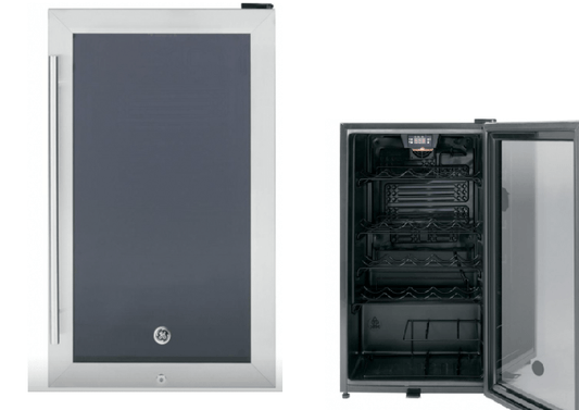 GE GWS04HAESS Under Counter Wine Refrigeration, 18 7/8" Width, 30 Wine Bottle Capacity, Stainless Steel colour