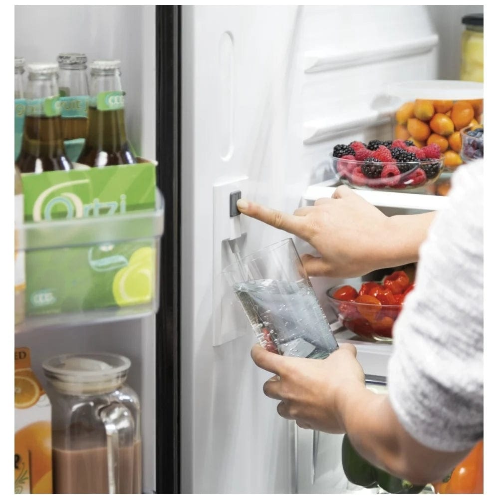 GE French Door Refrigerator, 36 inch Width, ENERGY STAR Certified, 27.0 cu. ft. Capacity, Stainless Steel colour GNE27JYMFS
