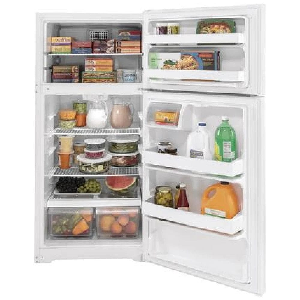 GE (GTE16DTNRWW/GTE16DTHWW) Top Freezer Refrigerator, 28" Width, ENERGY STAR Certified, White colour